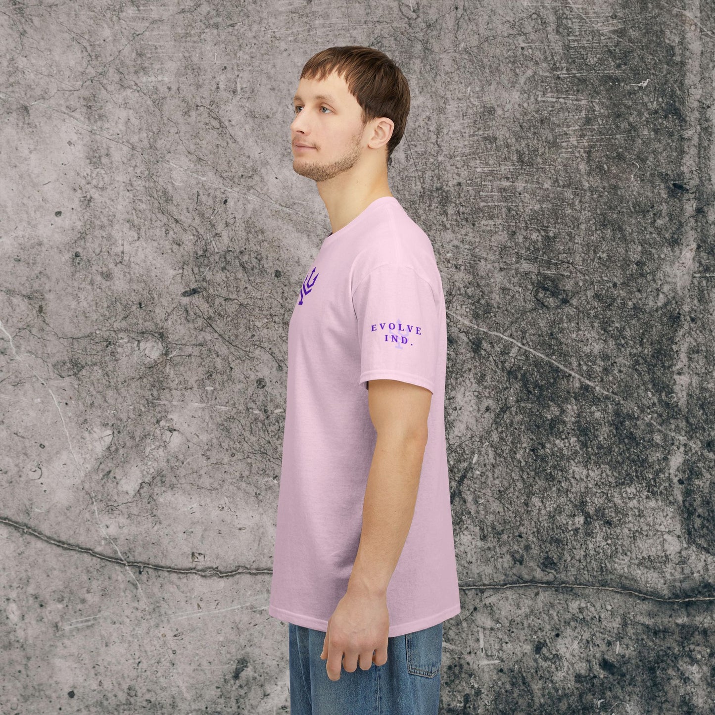Unisex Heavy Cotton Tee Purple Font - I Elevate!