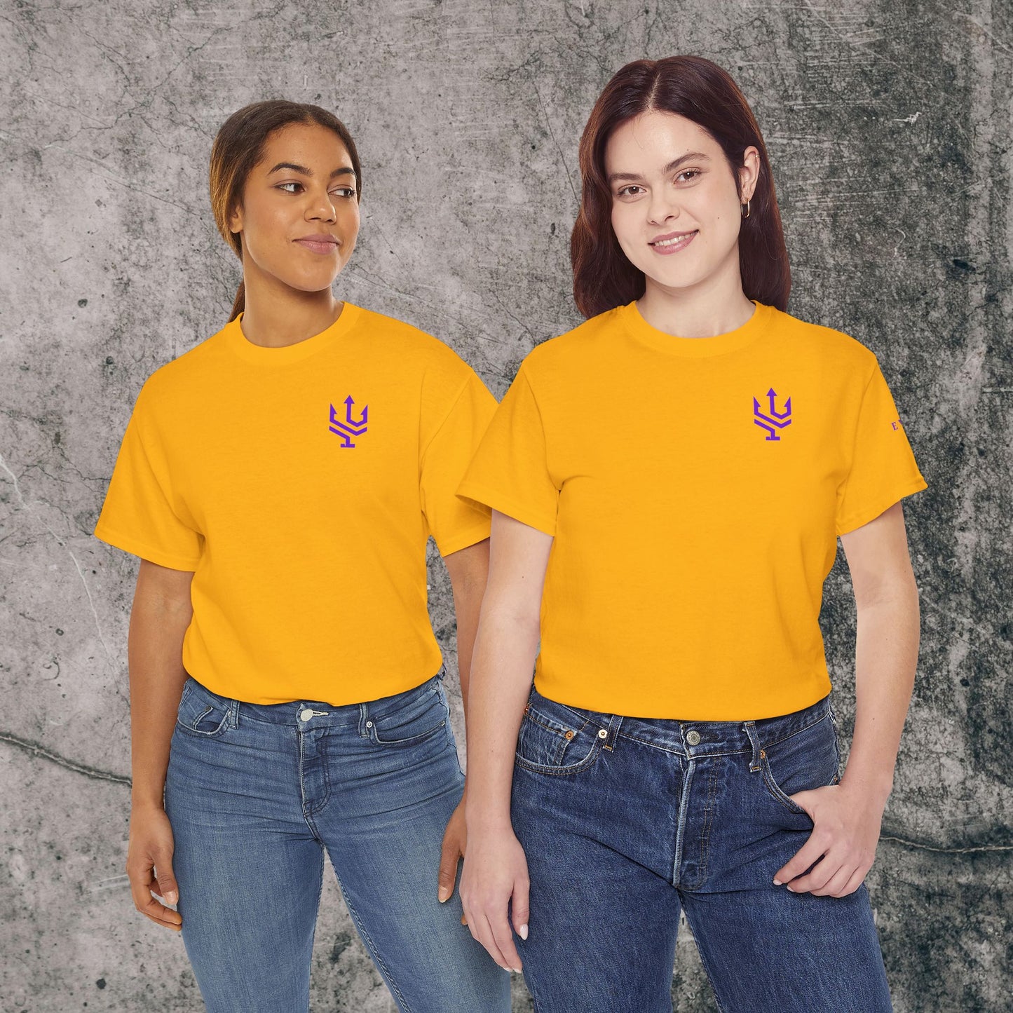 Unisex Heavy Cotton Tee Purple Font - I Elevate!