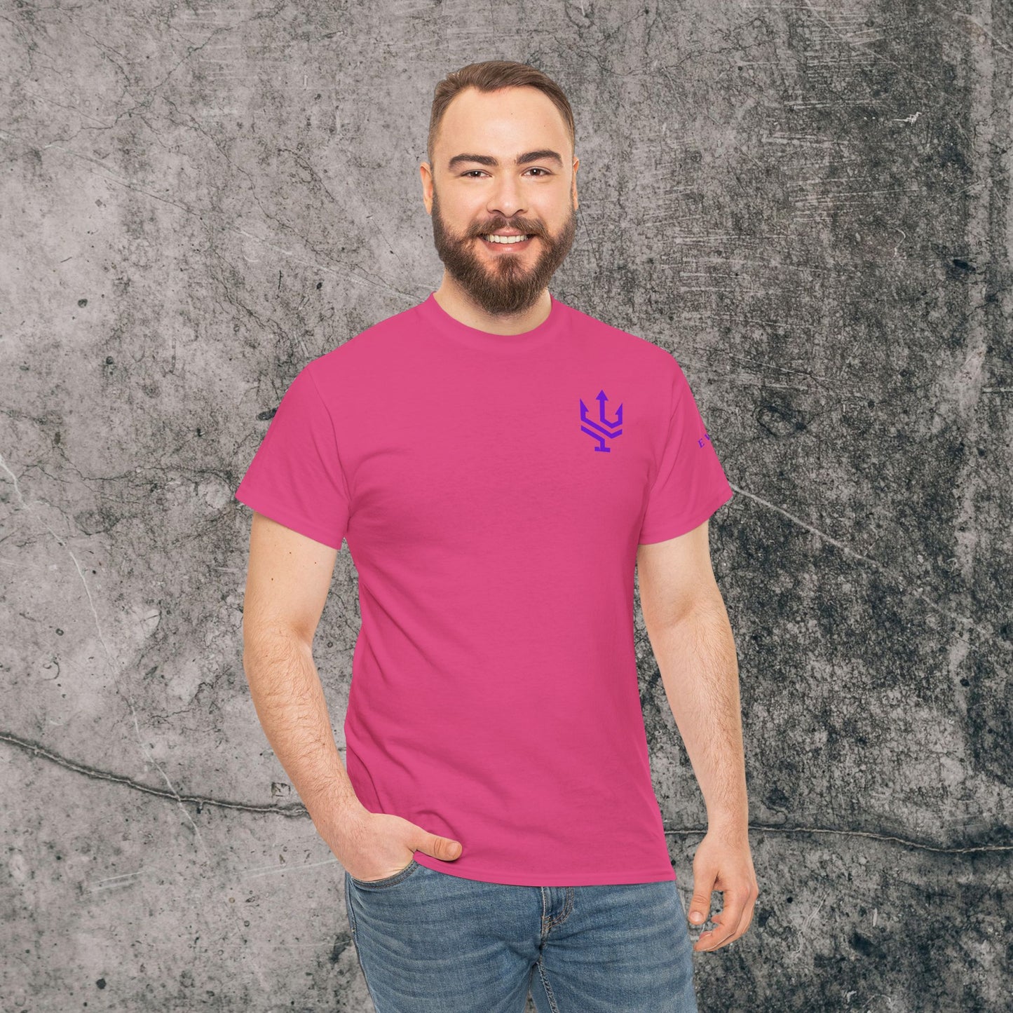 Unisex Heavy Cotton Tee Purple Font - I Elevate!