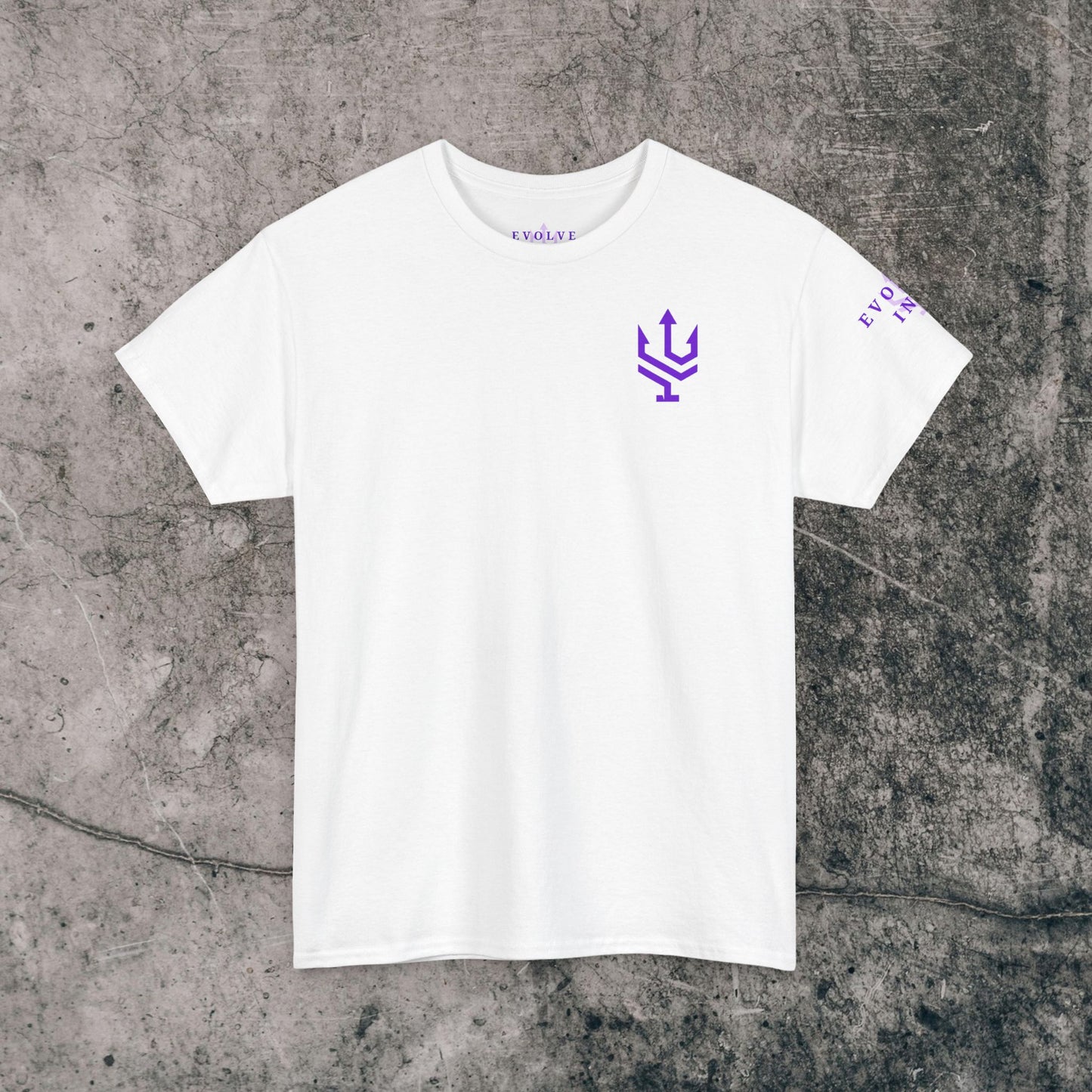 Unisex Heavy Cotton Tee Purple Font - I Elevate!