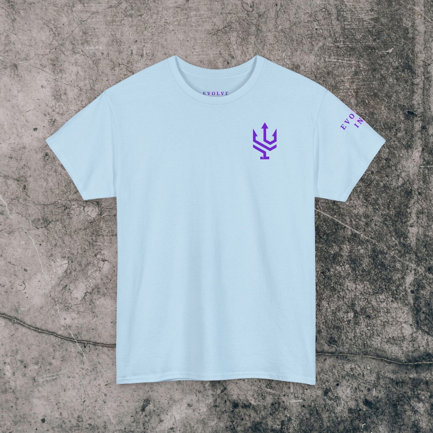 Unisex Heavy Cotton Tee Purple Font - I Elevate!