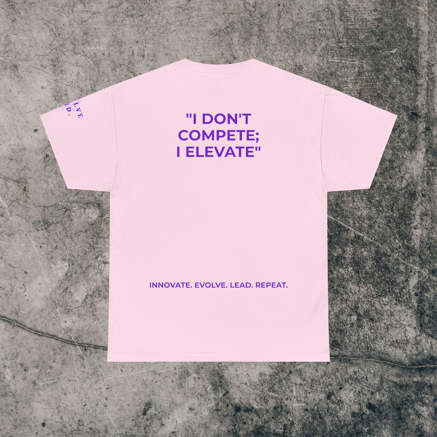 Unisex Heavy Cotton Tee Purple Font - I Elevate!