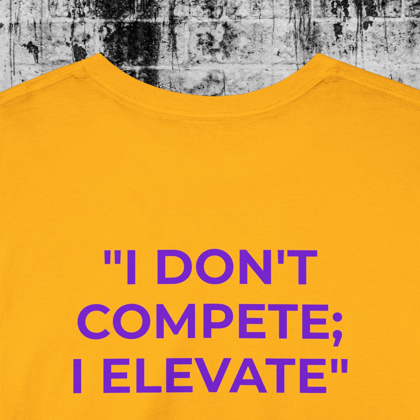 Unisex Heavy Cotton Tee Purple Font - I Elevate!