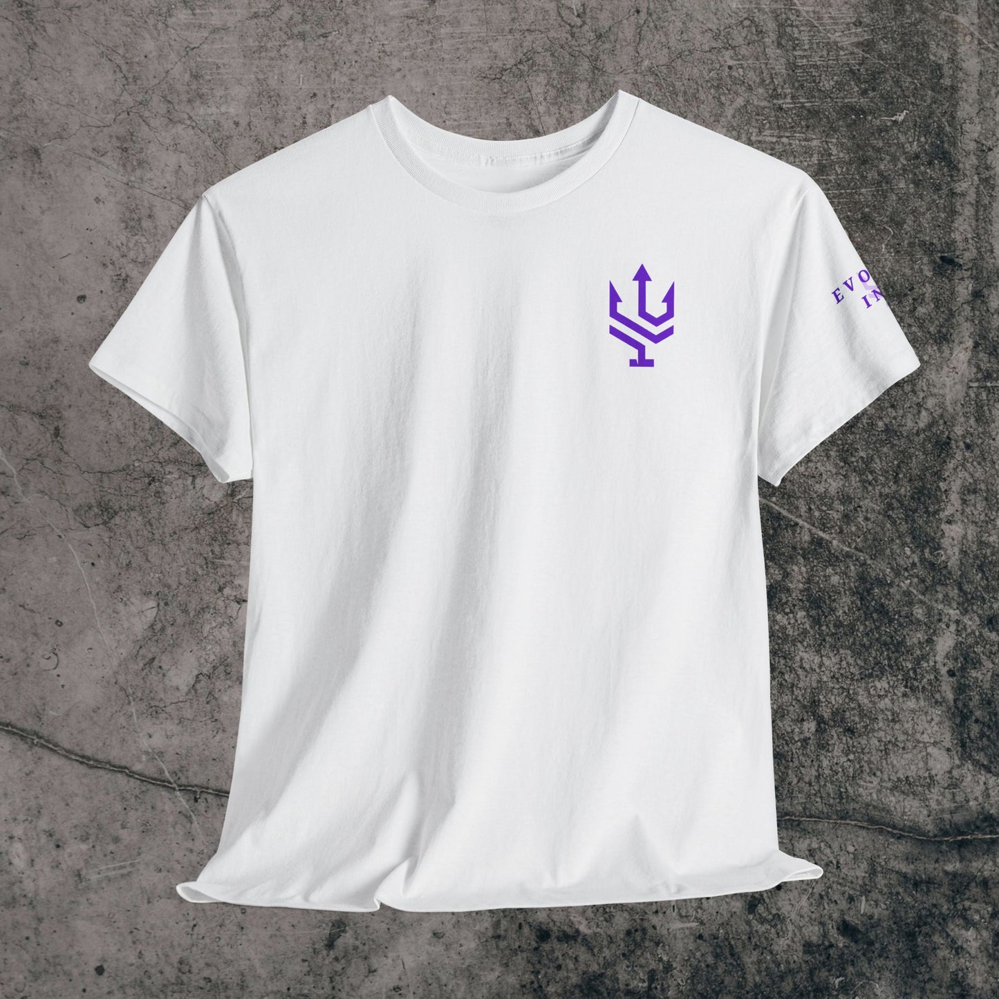 Unisex Heavy Cotton Tee Purple Font - I Elevate!