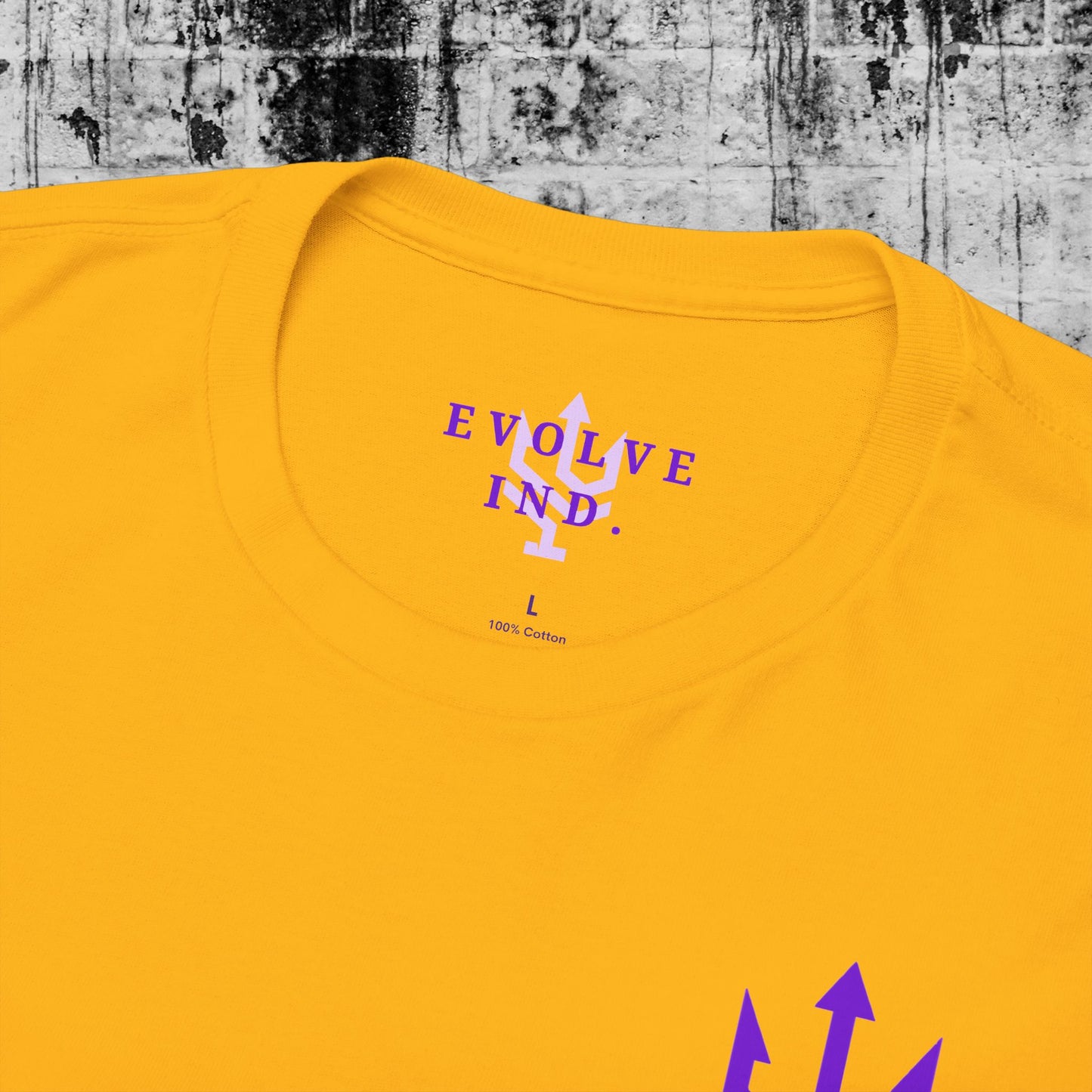 Unisex Heavy Cotton Tee Purple Font - I Elevate!
