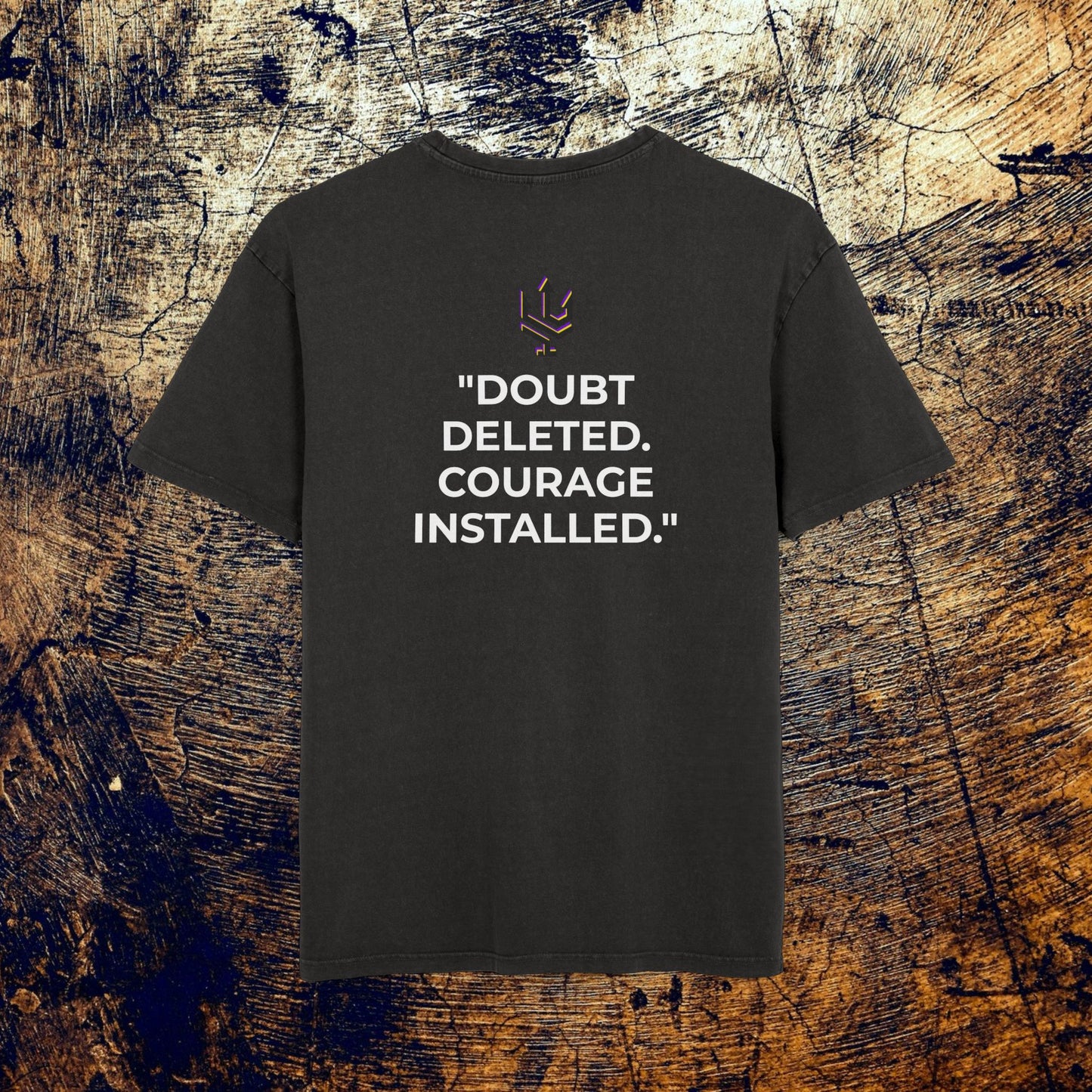 Exclusive Acid Washed Heavy Oversize Tee - Courage!