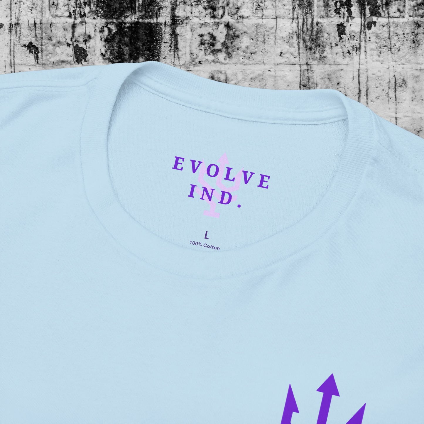 Unisex Heavy Cotton Tee Purple Font - I Elevate!
