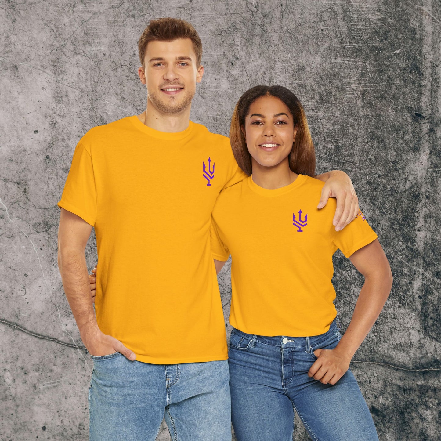 Unisex Heavy Cotton Tee Purple Font - I Elevate!