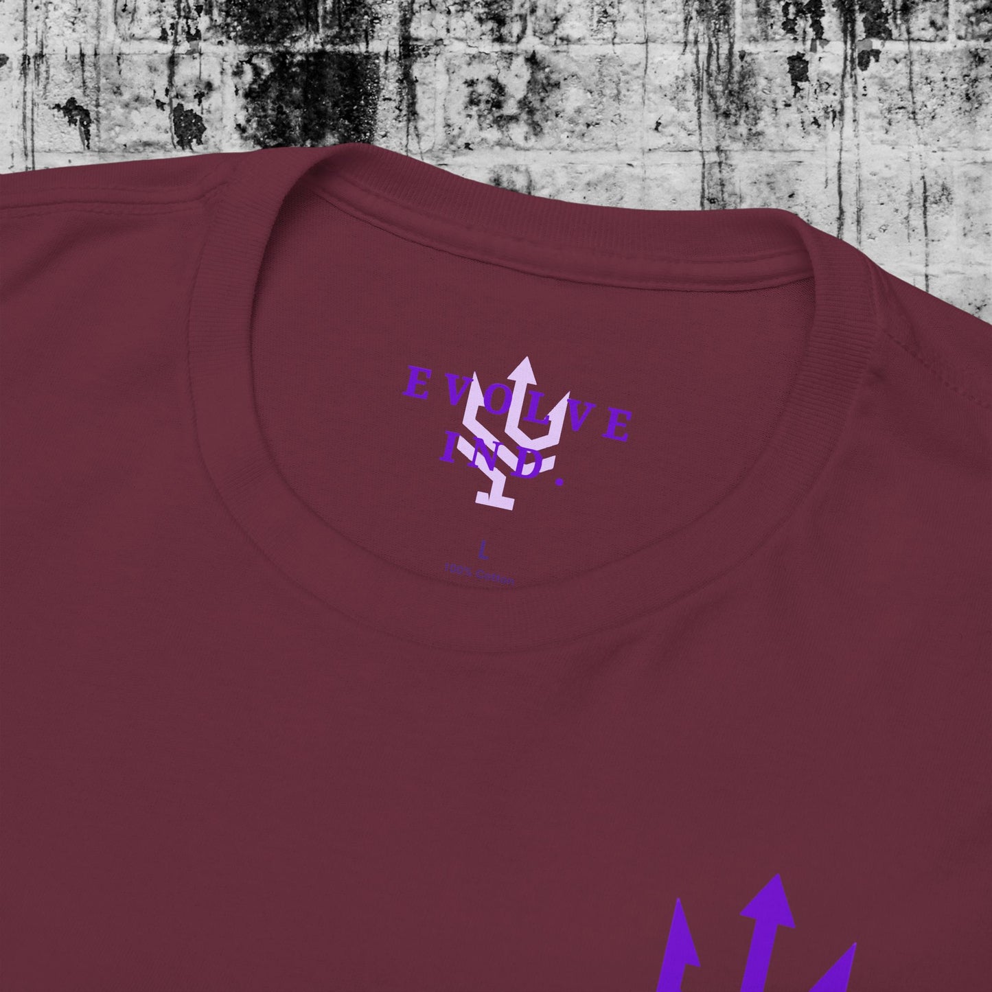 Unisex Heavy Cotton Tee Purple Font - I Elevate!