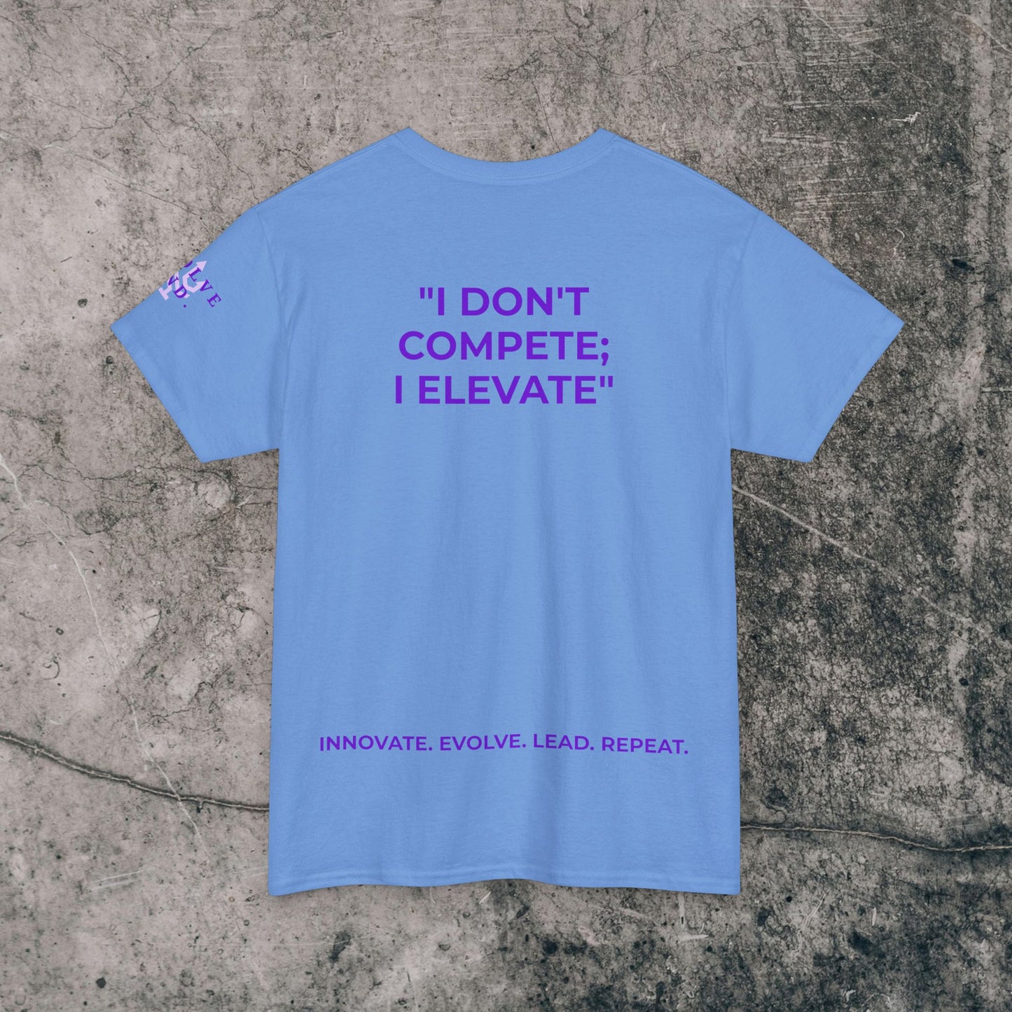 Unisex Heavy Cotton Tee Purple Font - I Elevate!