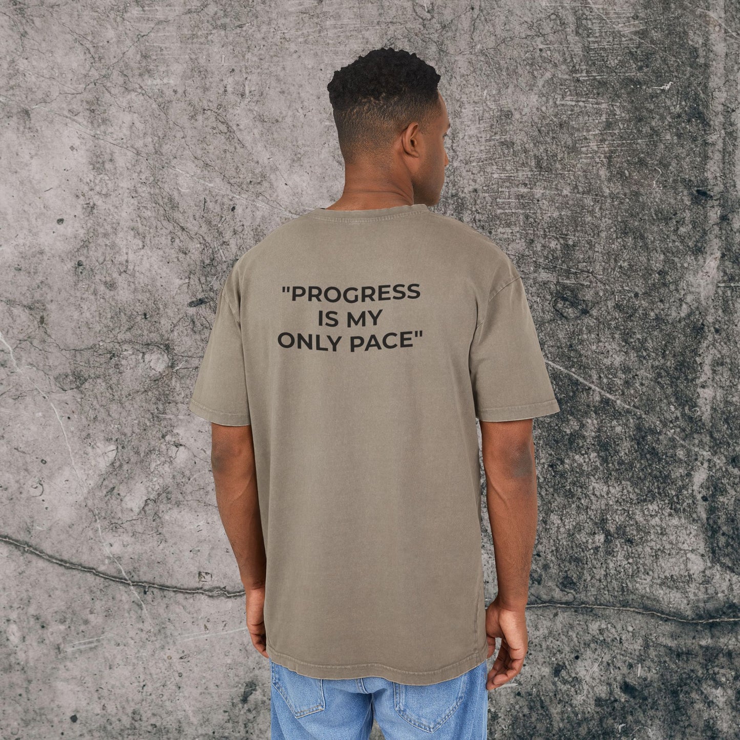 Men's Acid Washed Heavy Oversize Tee - Progress!