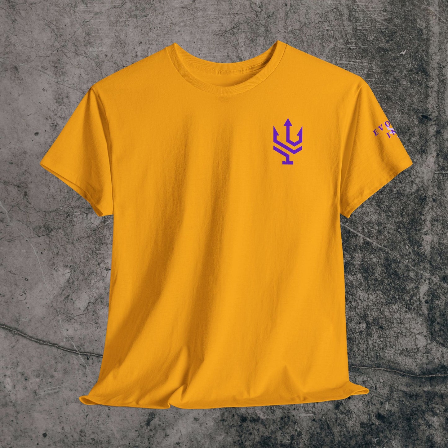 Unisex Heavy Cotton Tee Purple Font - I Elevate!