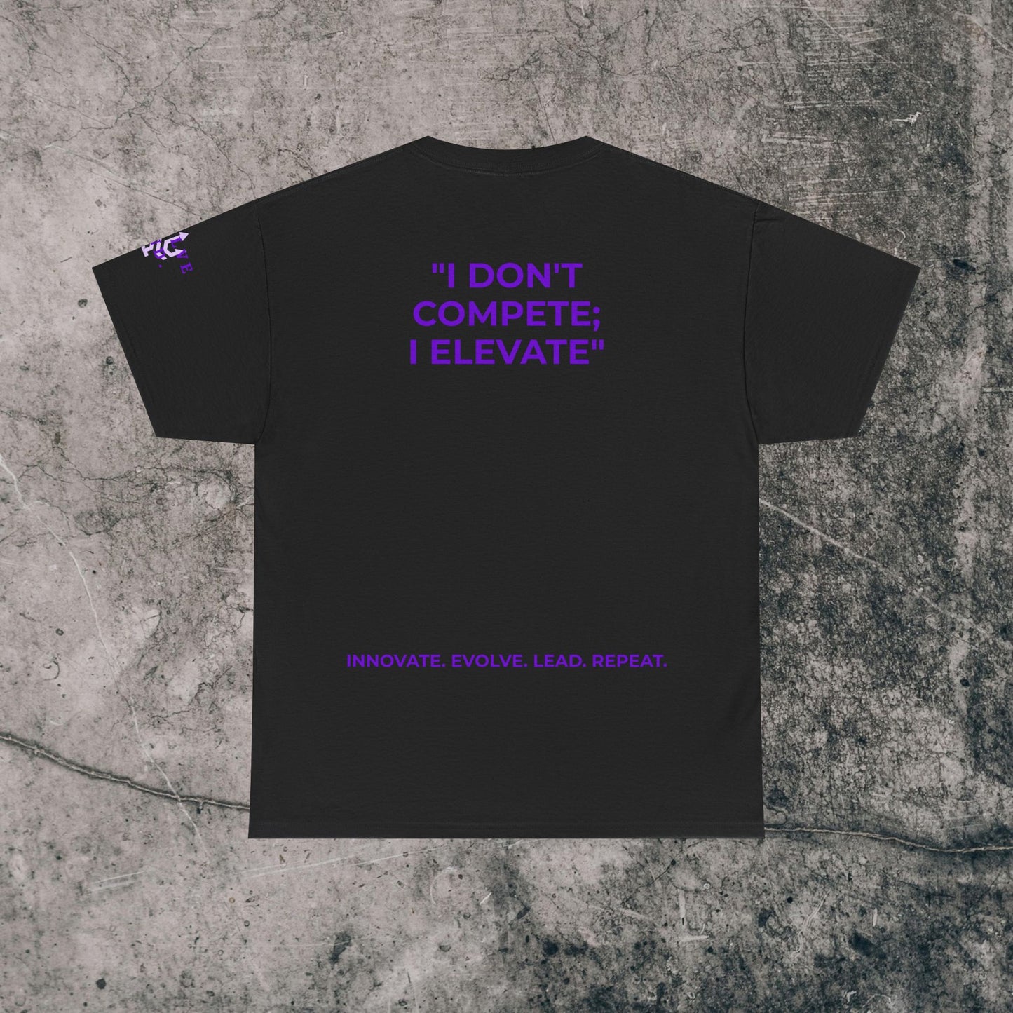 Unisex Heavy Cotton Tee Purple Font - I Elevate!