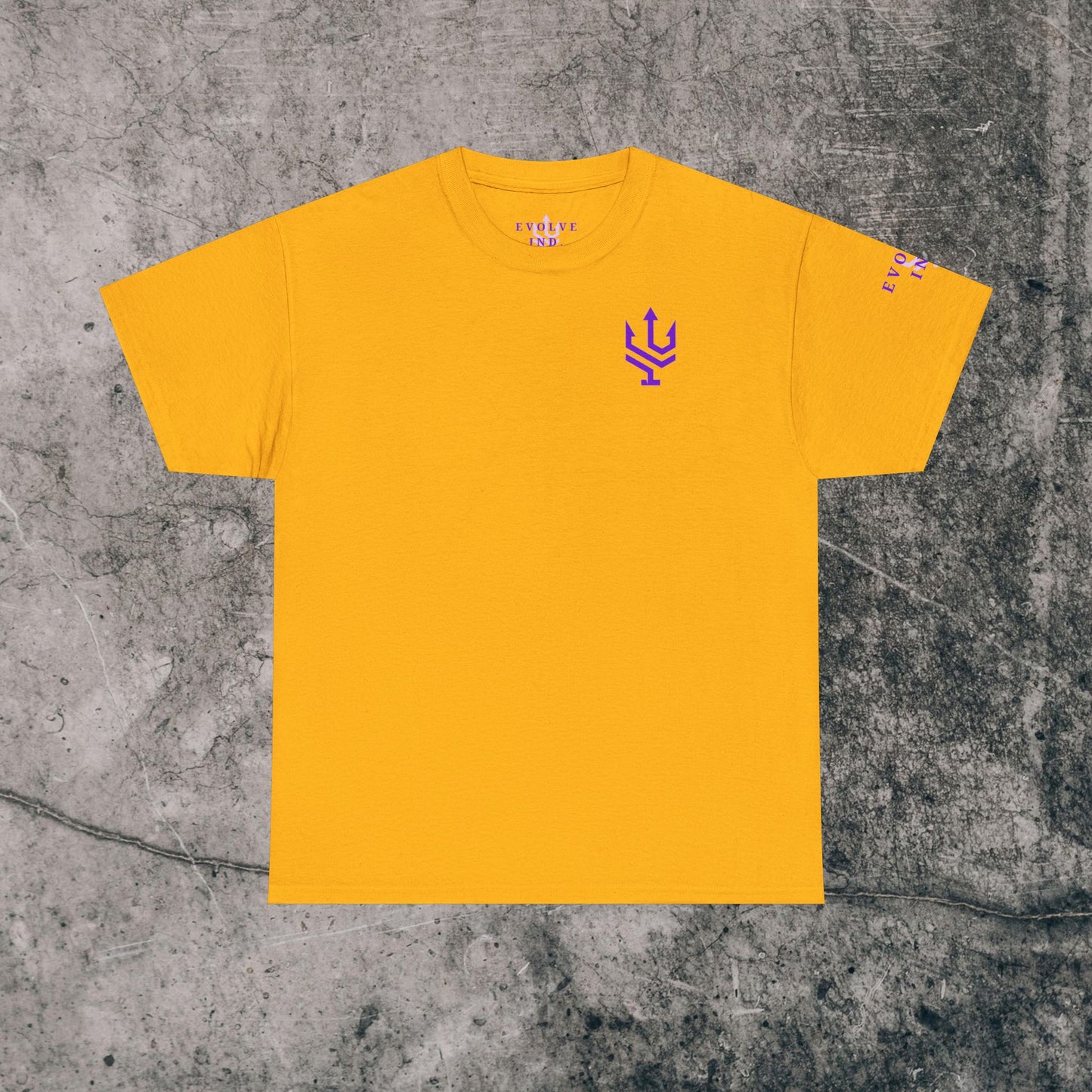 Unisex Heavy Cotton Tee Purple Font - I Elevate!