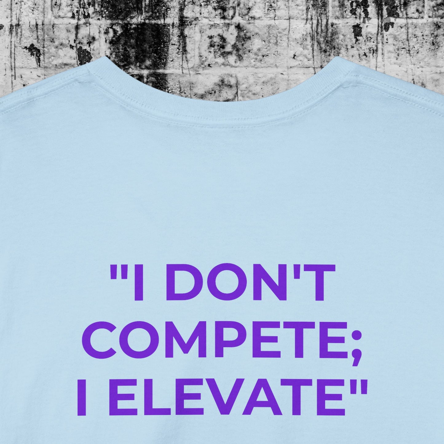 Unisex Heavy Cotton Tee Purple Font - I Elevate!