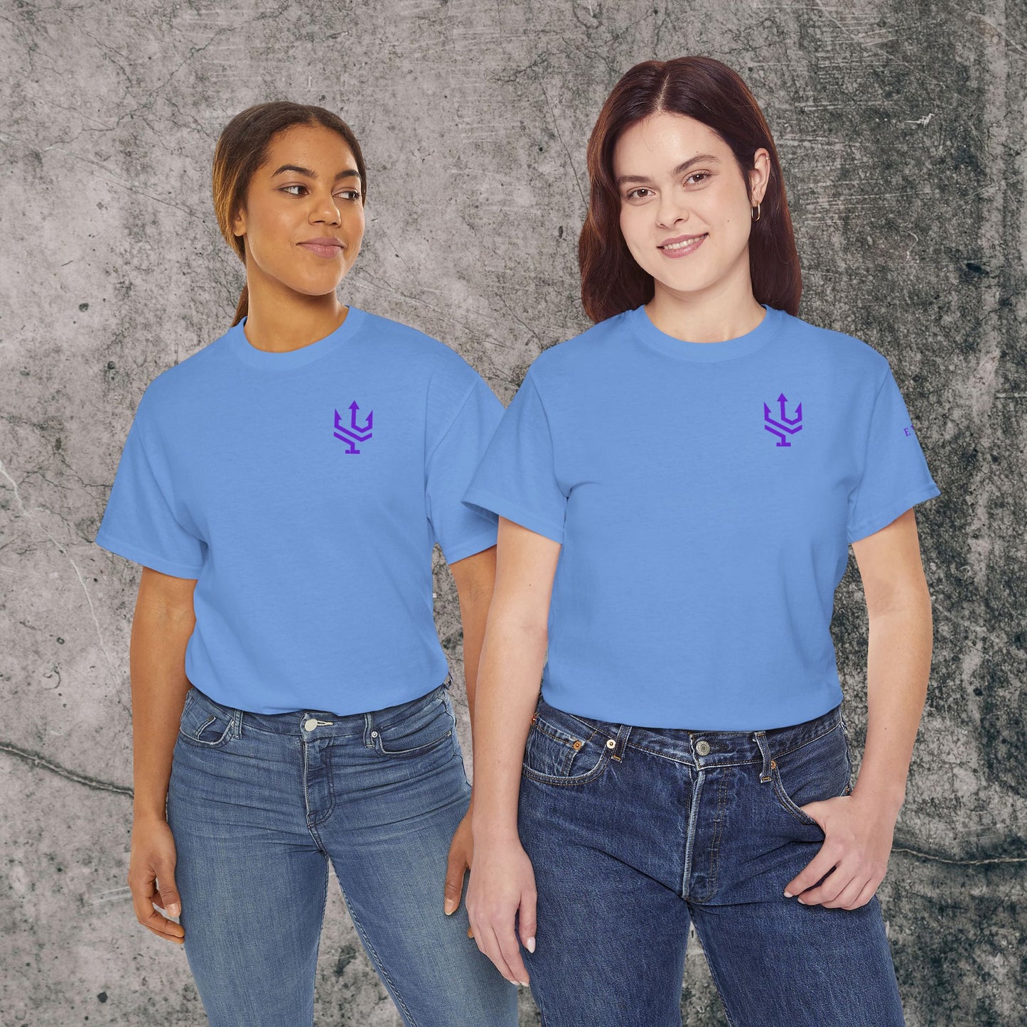 Unisex Heavy Cotton Tee Purple Font - I Elevate!