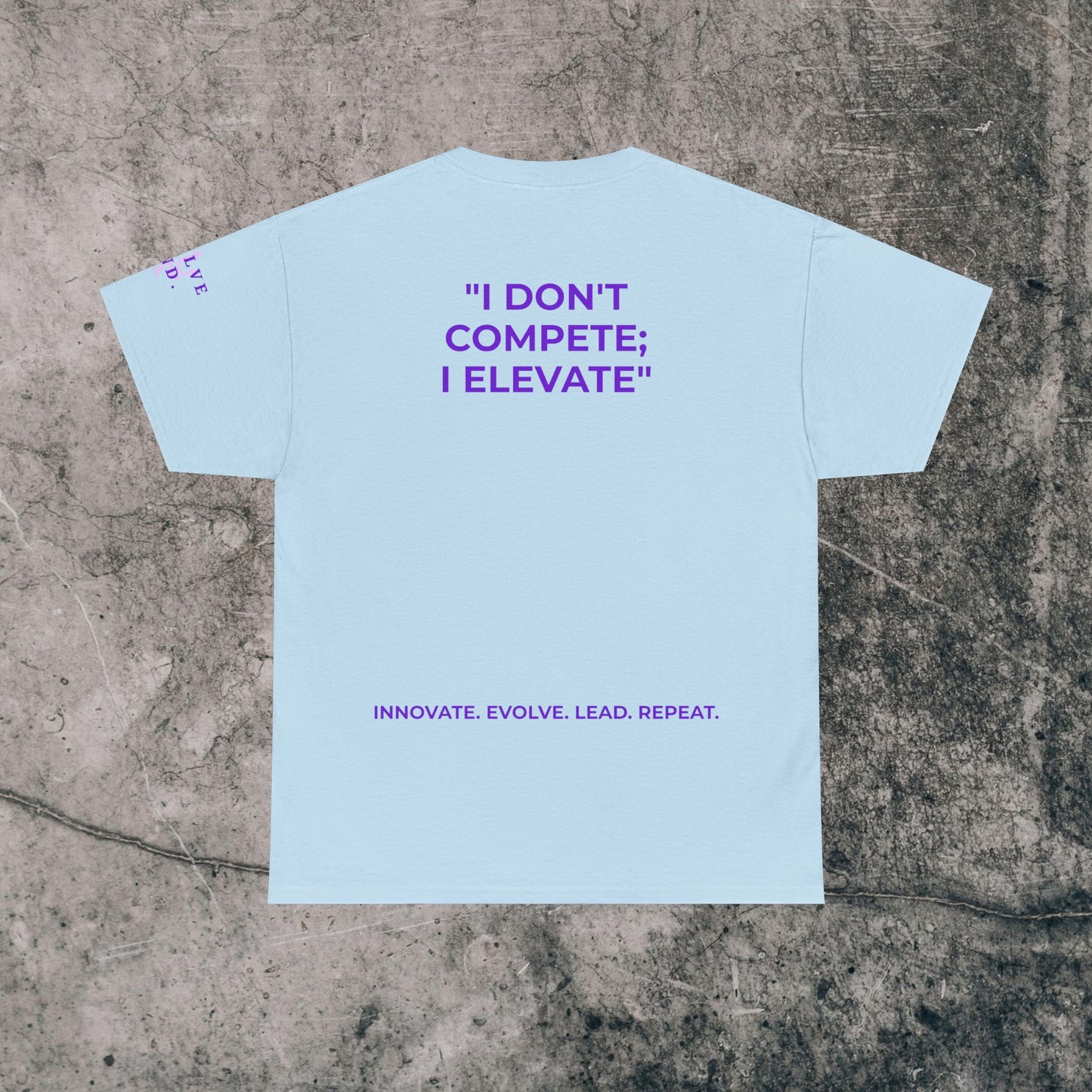 Unisex Heavy Cotton Tee Purple Font - I Elevate!