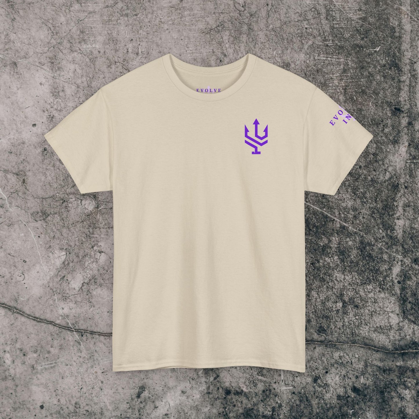 Unisex Heavy Cotton Tee Purple Font - I Elevate!