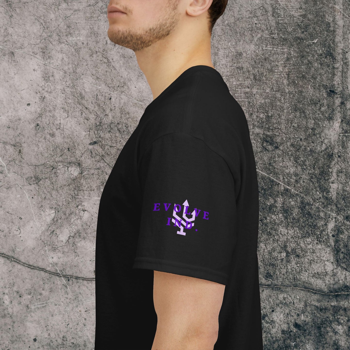 Unisex Heavy Cotton Tee Purple Font - I Elevate!