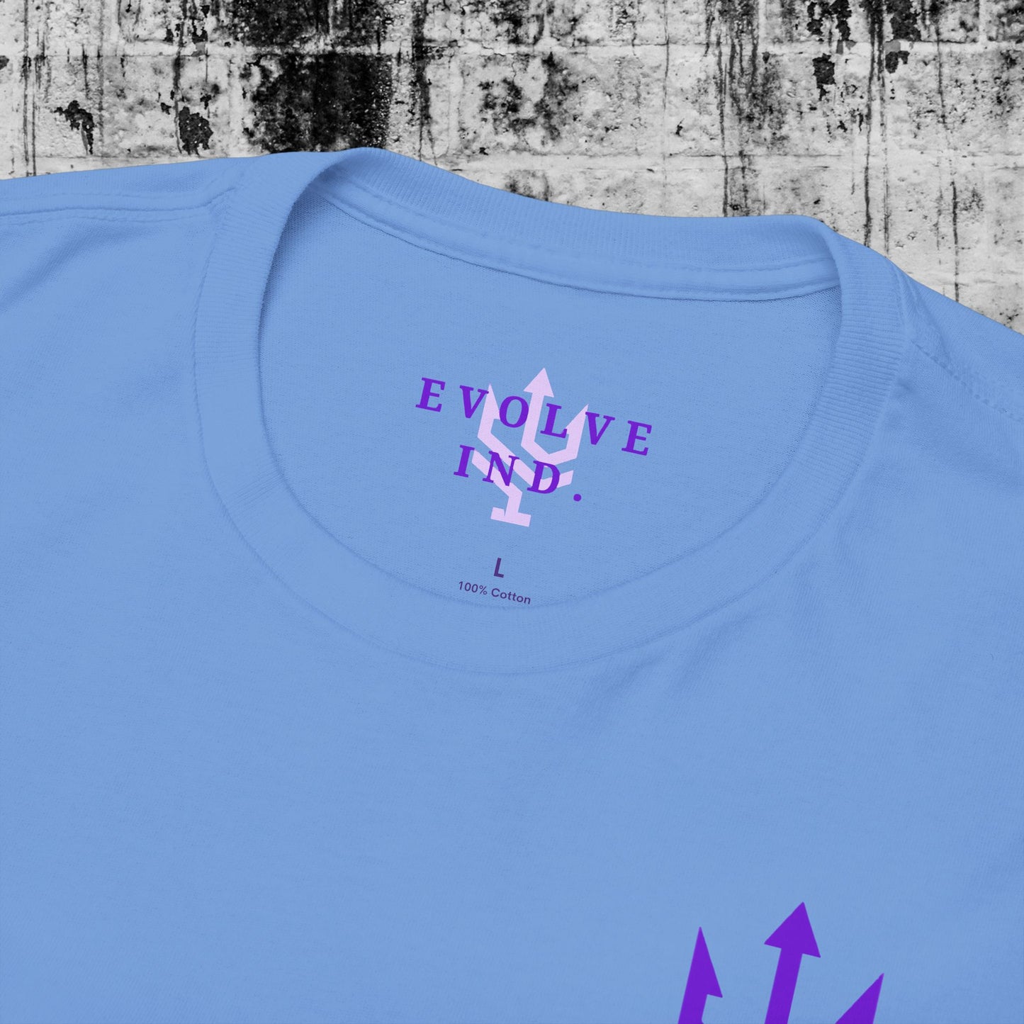 Unisex Heavy Cotton Tee Purple Font - I Elevate!
