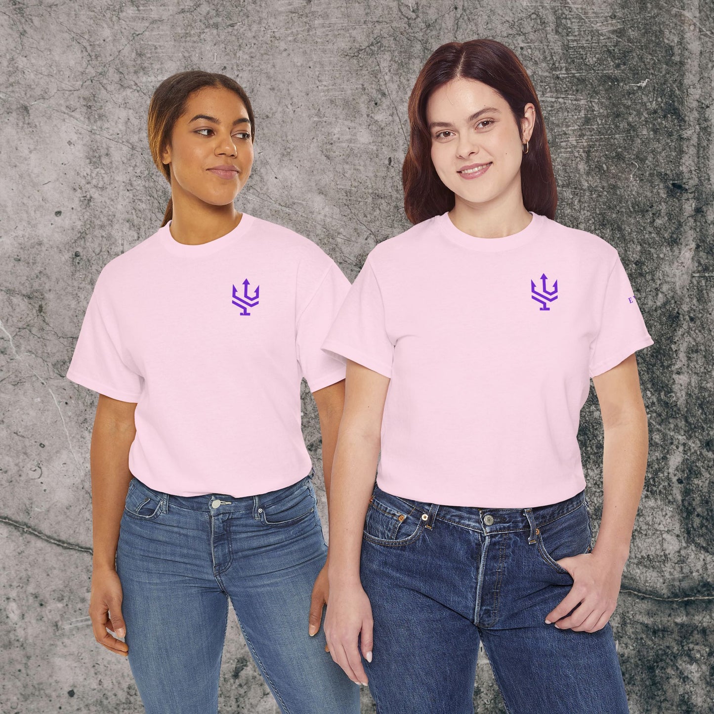 Unisex Heavy Cotton Tee Purple Font - I Elevate!