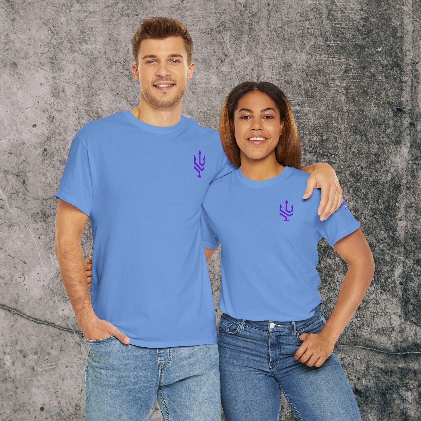 Unisex Heavy Cotton Tee Purple Font - I Elevate!