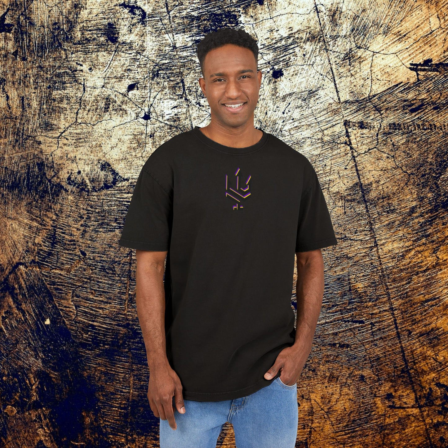 Exclusive Acid Washed Heavy Oversize Tee - Courage!