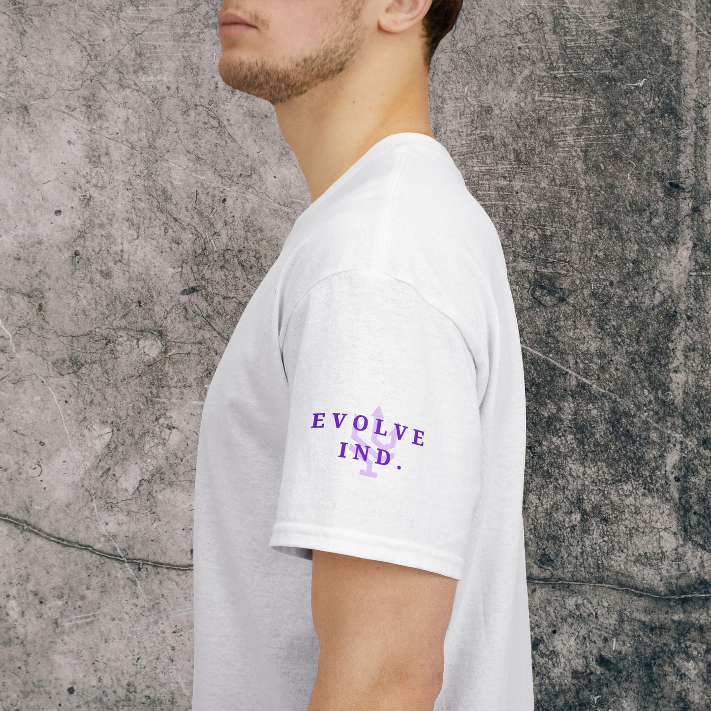 Unisex Heavy Cotton Tee Purple Font - I Elevate!
