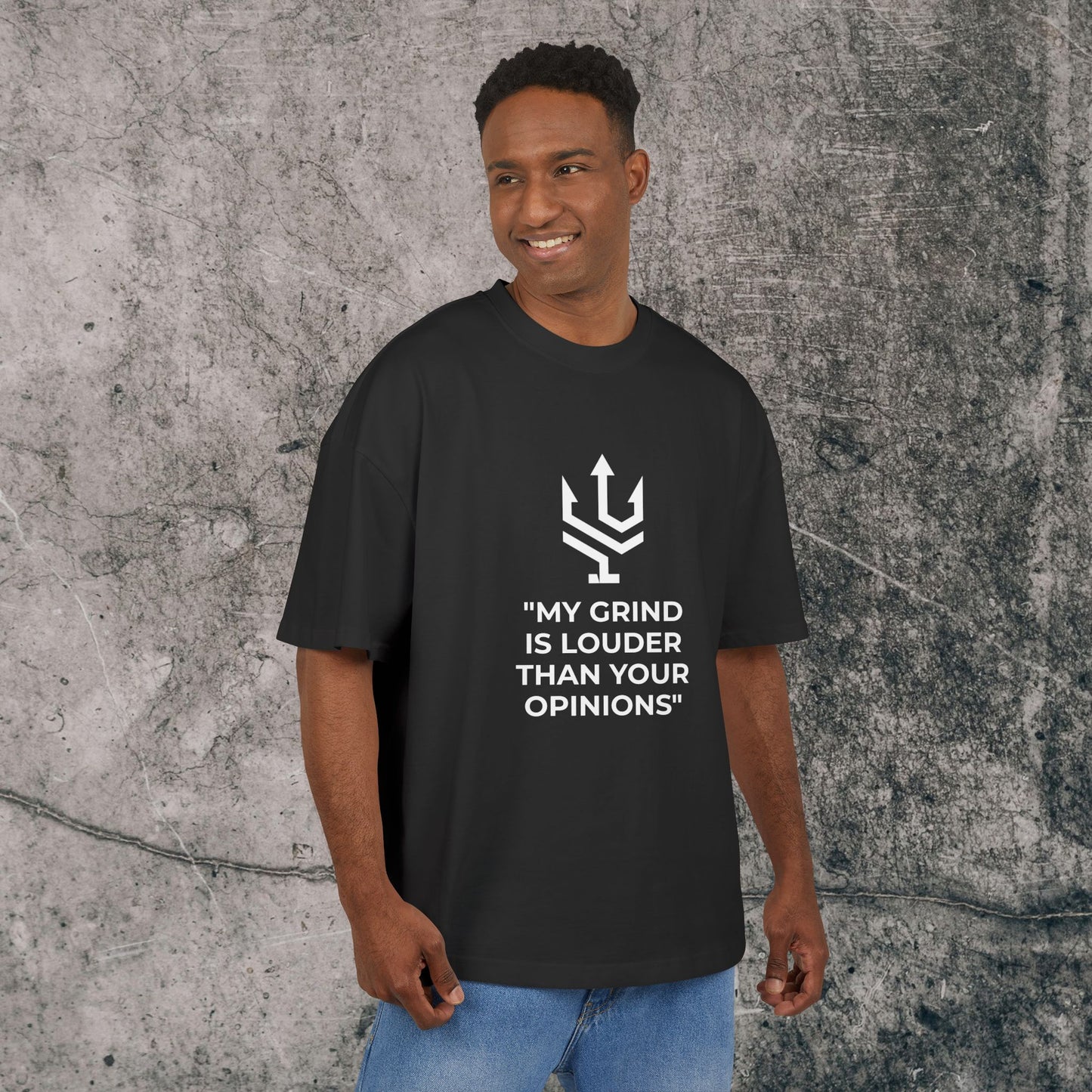 UNISEX Oversized Heavy Tee - Grind is Louder!