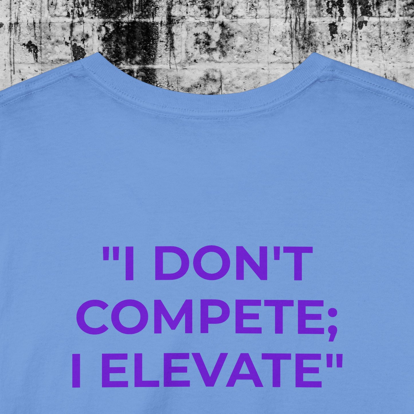 Unisex Heavy Cotton Tee Purple Font - I Elevate!