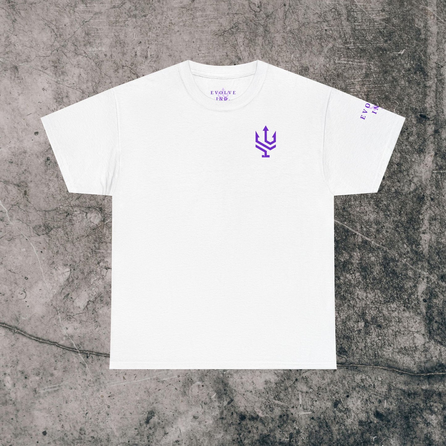 Unisex Heavy Cotton Tee Purple Font - I Elevate!