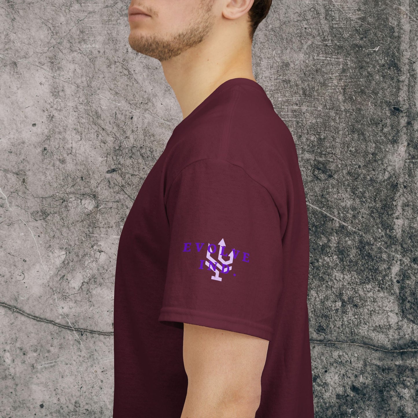 Unisex Heavy Cotton Tee Purple Font - I Elevate!