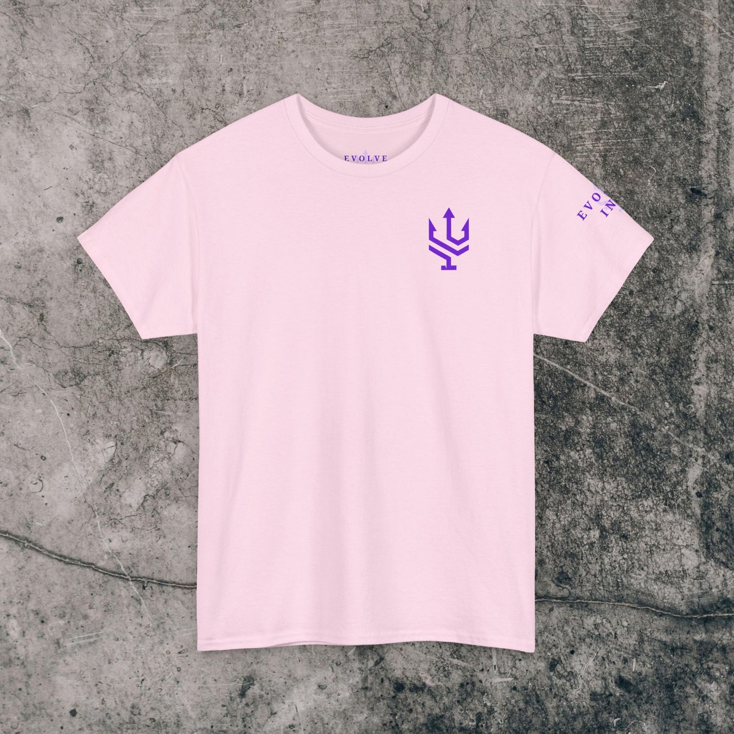 Unisex Heavy Cotton Tee Purple Font - I Elevate!