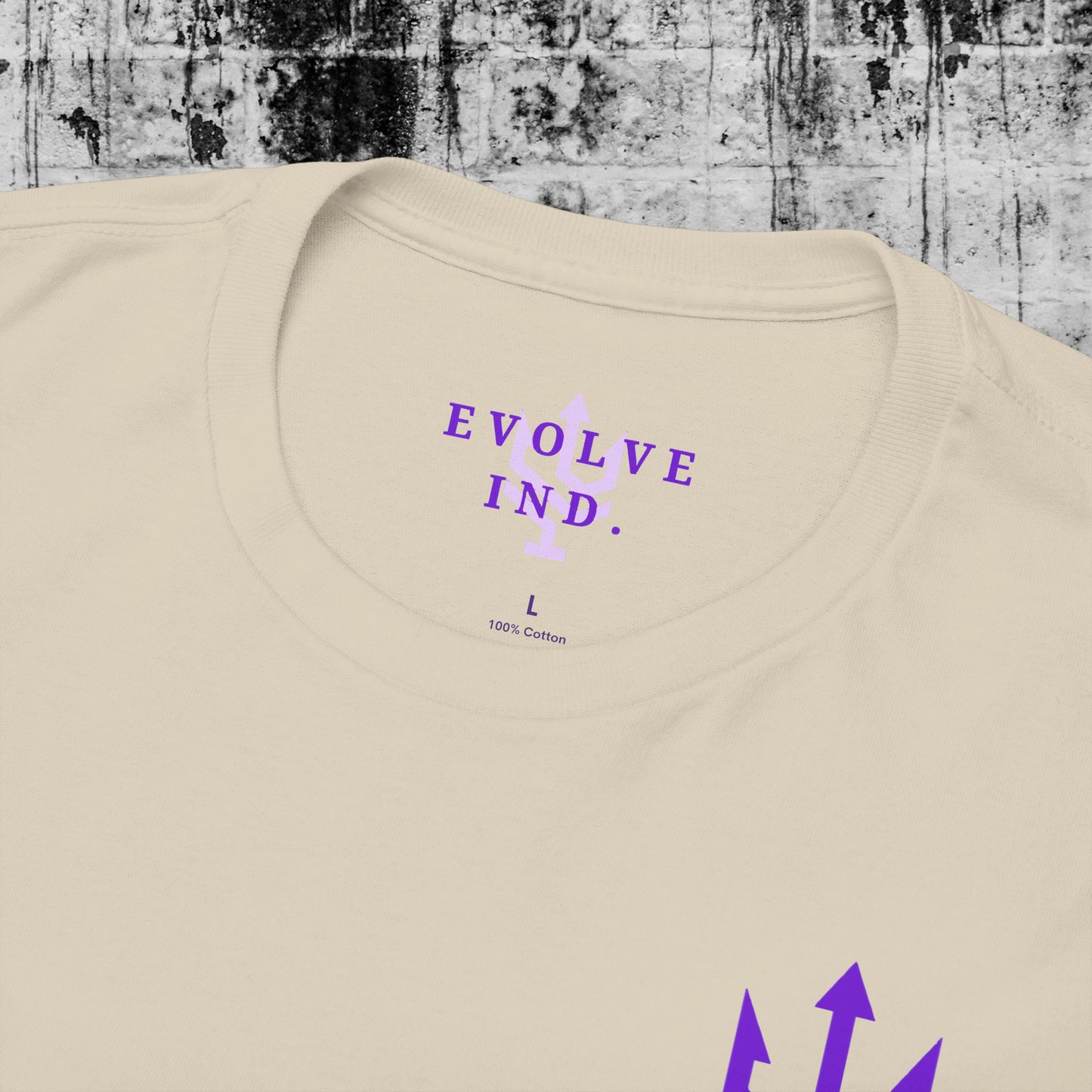 Unisex Heavy Cotton Tee Purple Font - I Elevate!