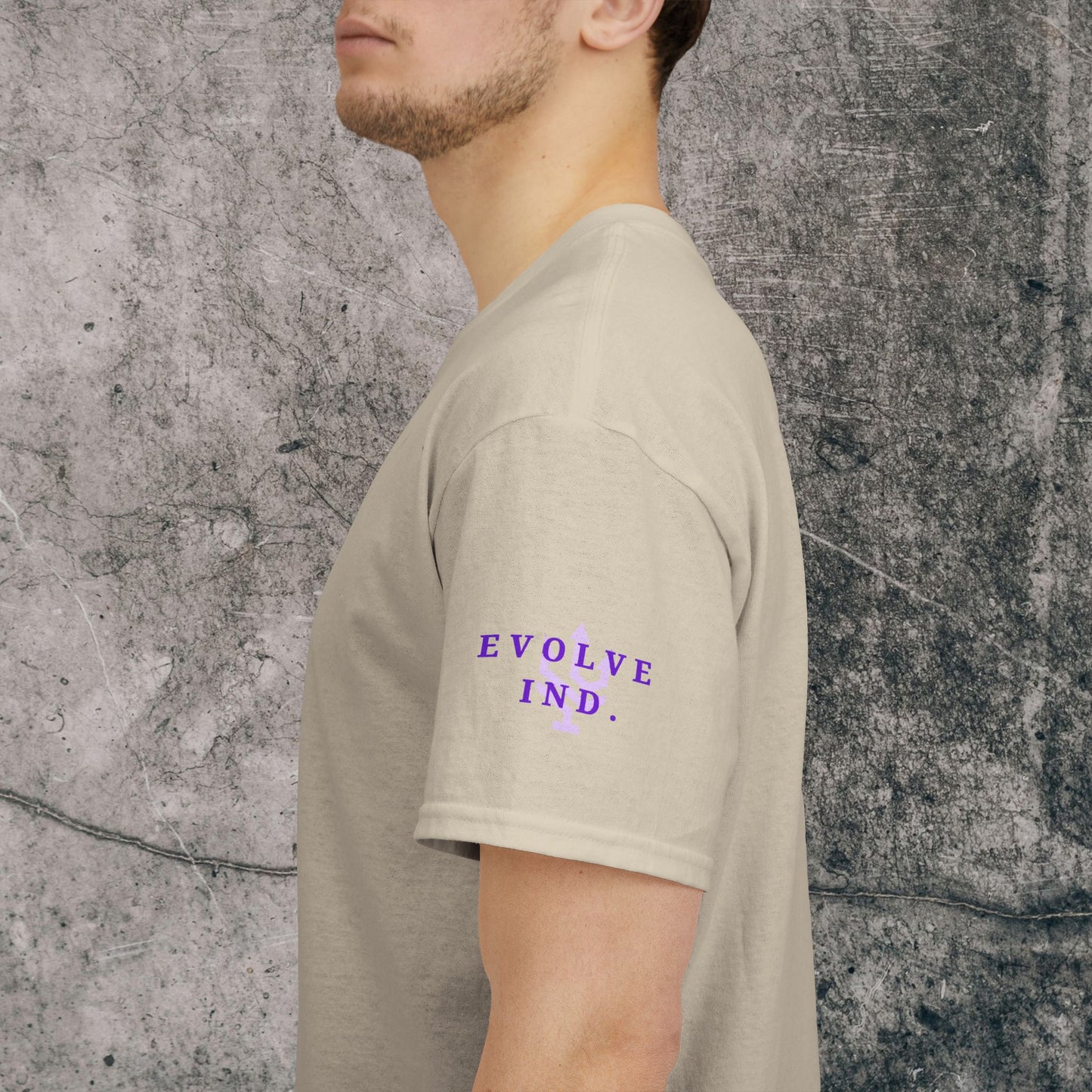 Unisex Heavy Cotton Tee Purple Font - I Elevate!