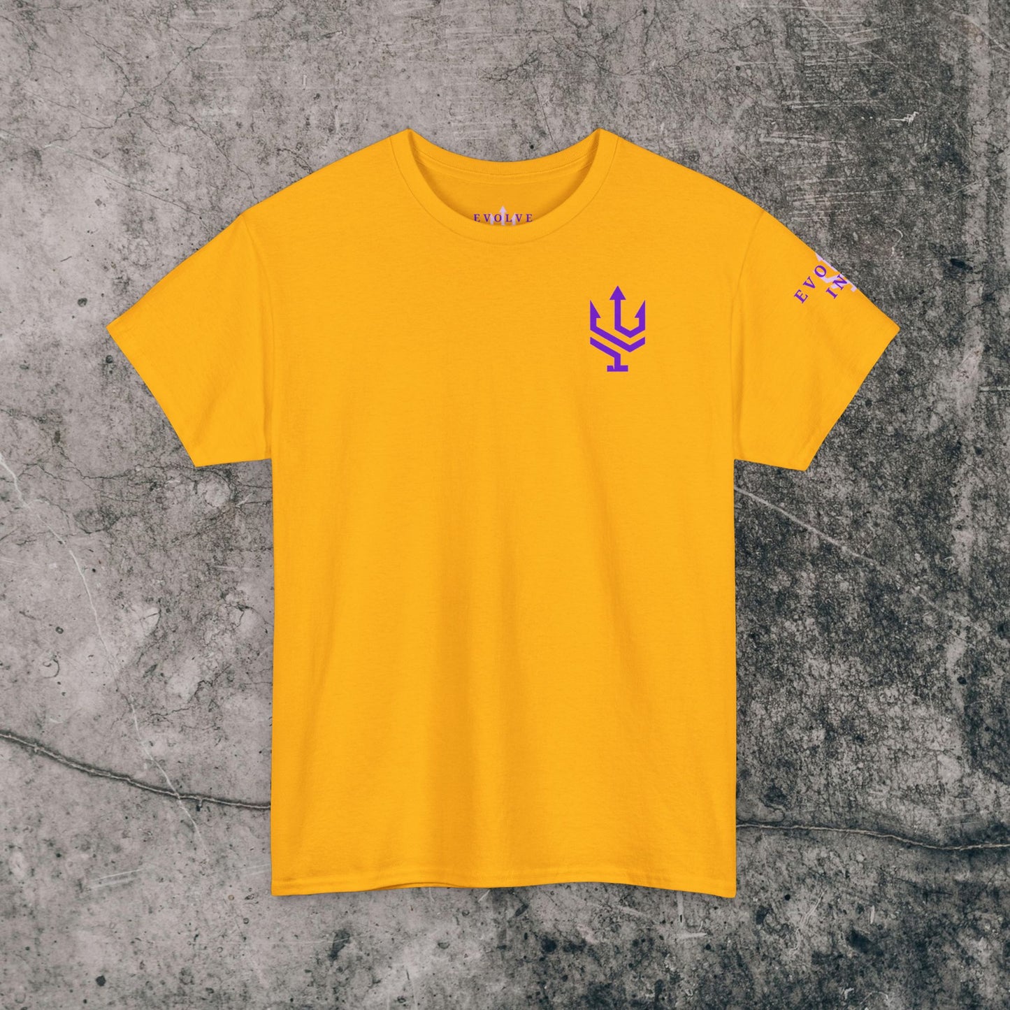 Unisex Heavy Cotton Tee Purple Font - I Elevate!