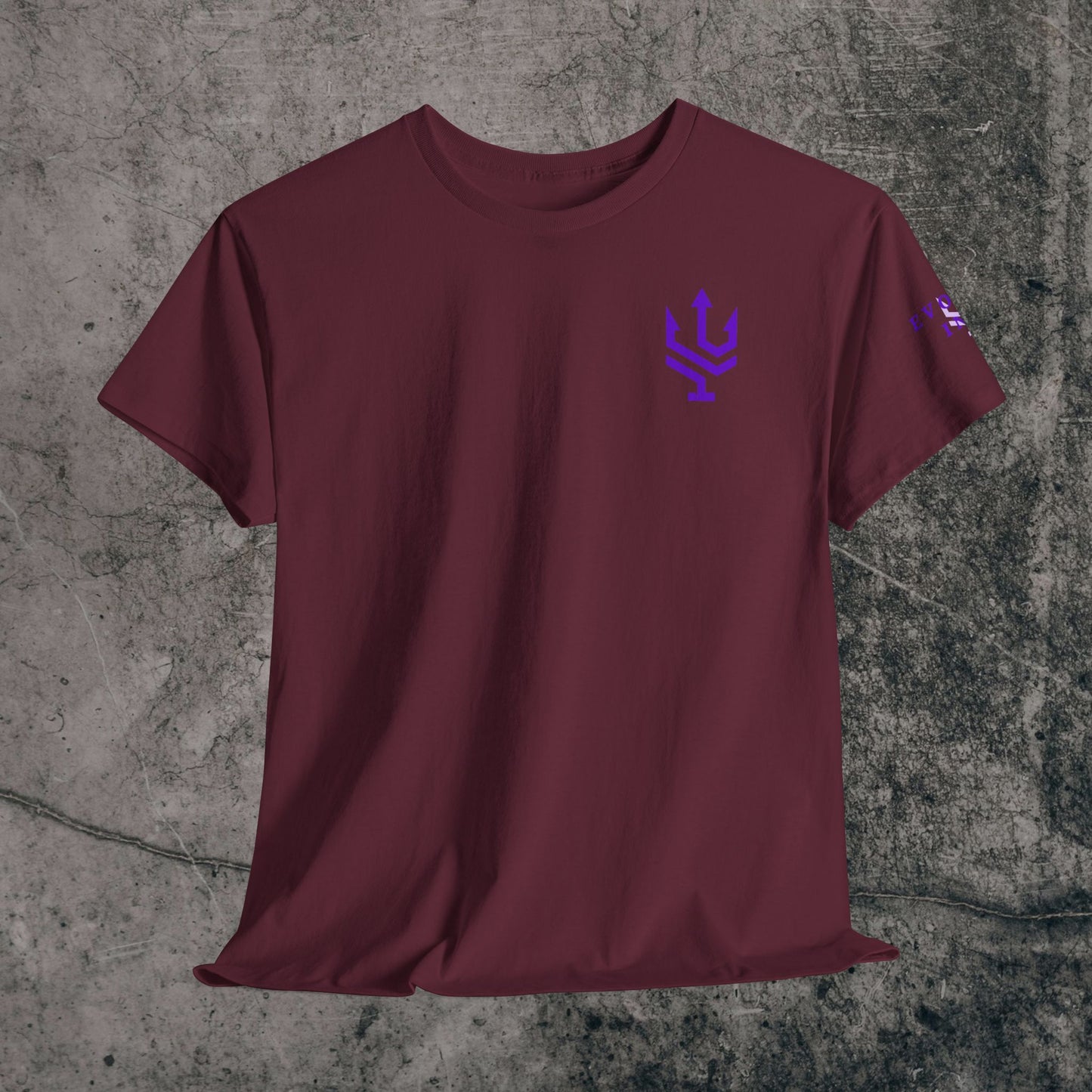 Unisex Heavy Cotton Tee Purple Font - I Elevate!