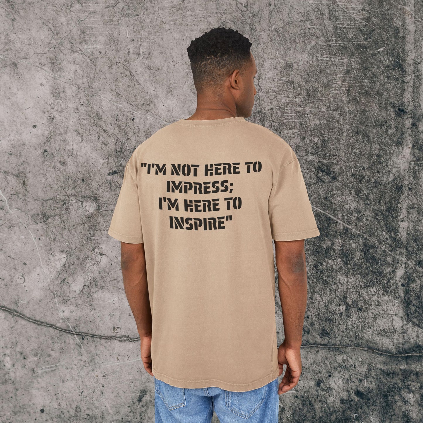 Men's Acid Washed Heavy Oversize Tee - Inspire!