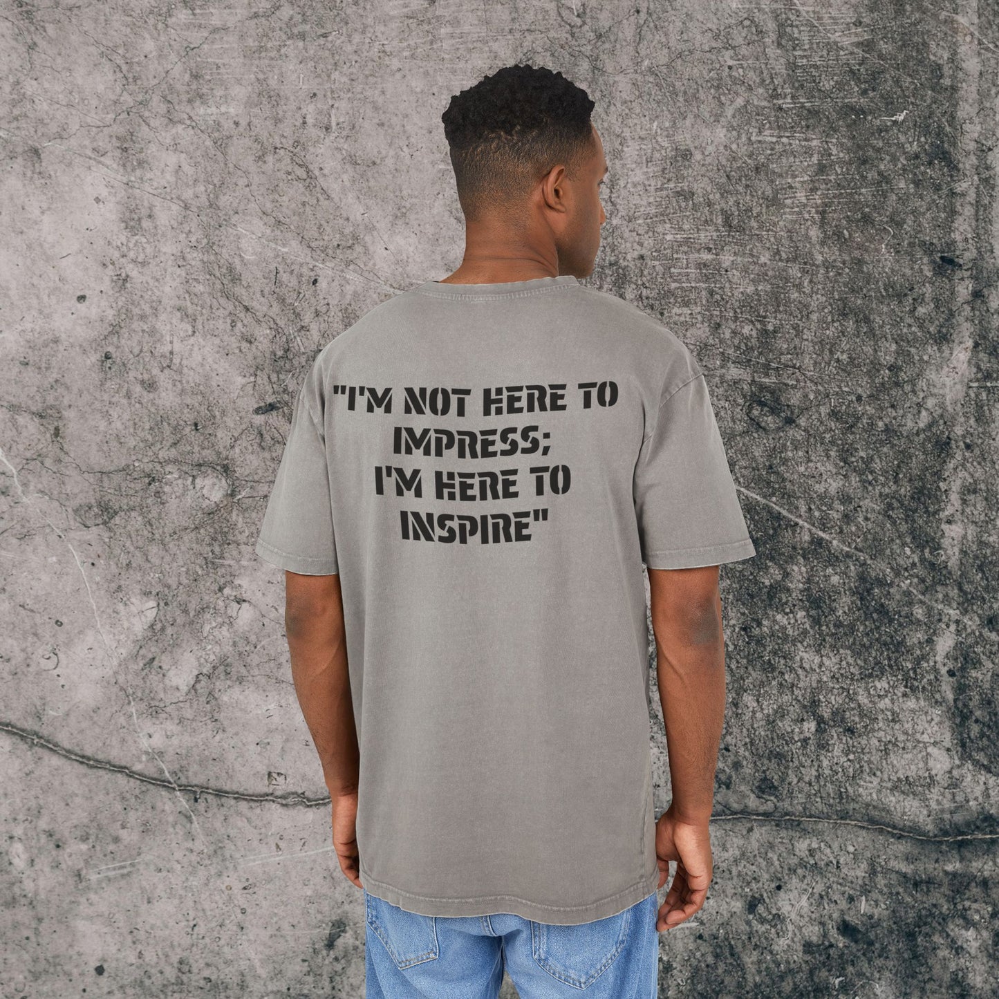Men's Acid Washed Heavy Oversize Tee - Inspire!