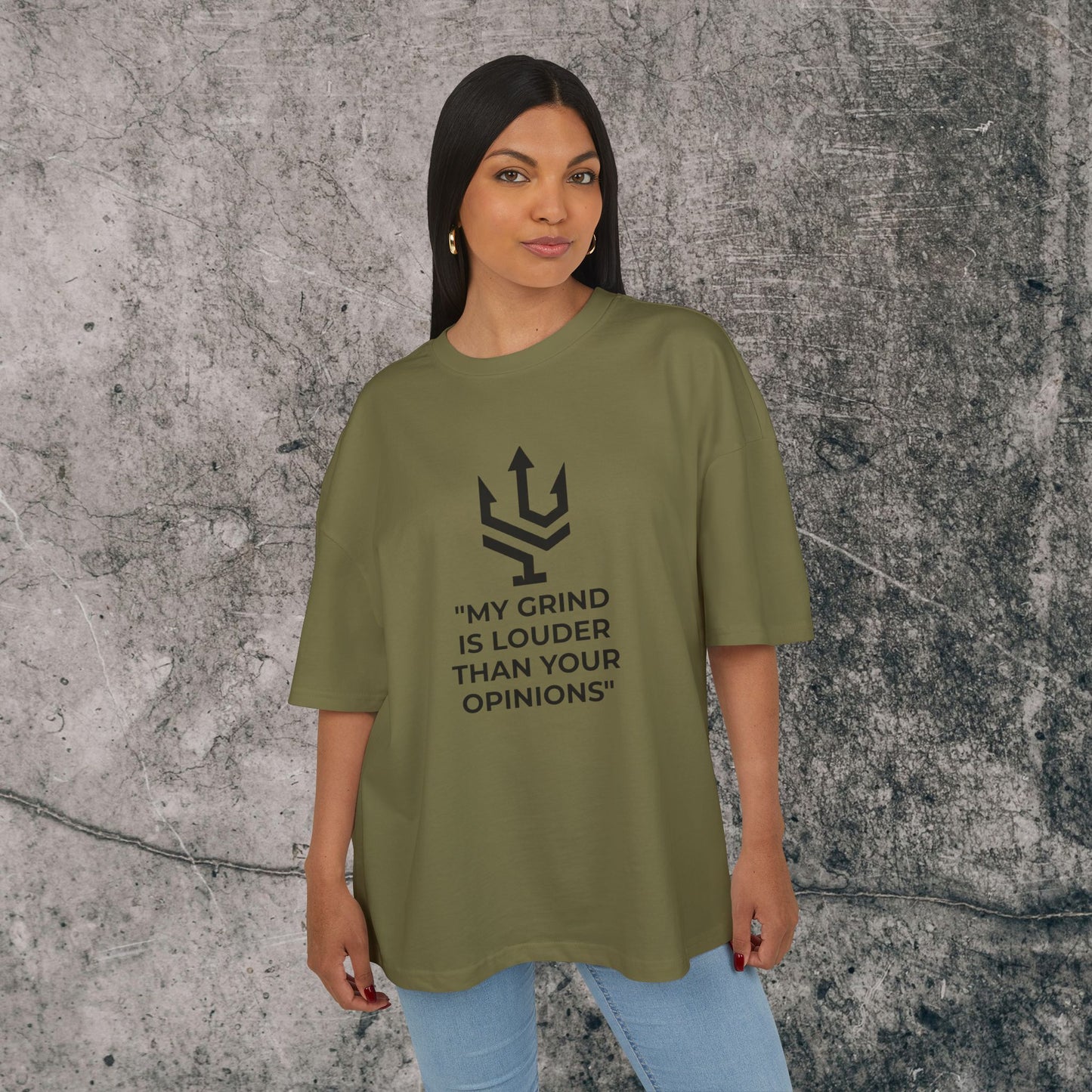 UNISEX Oversized Heavy Tee - Grind is Louder!
