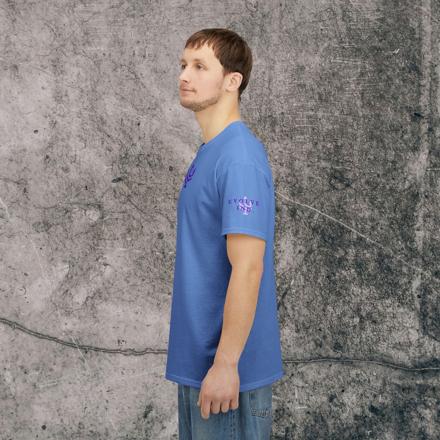 Unisex Heavy Cotton Tee Purple Font - I Elevate!