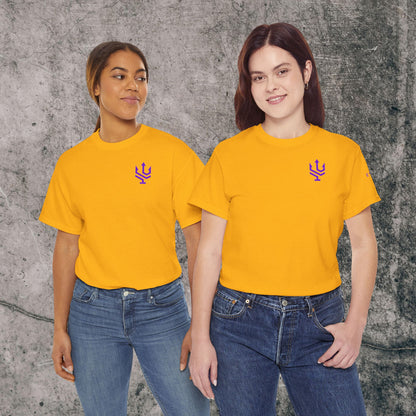 Unisex Heavy Cotton Tee Purple Font - I Elevate!