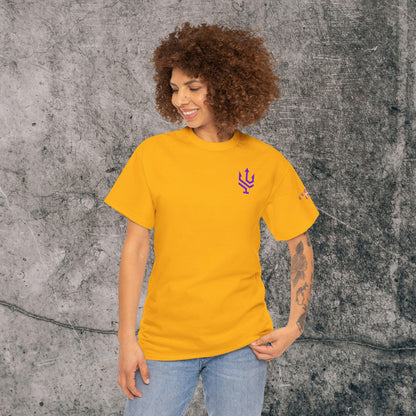 Unisex Heavy Cotton Tee Purple Font - I Elevate!