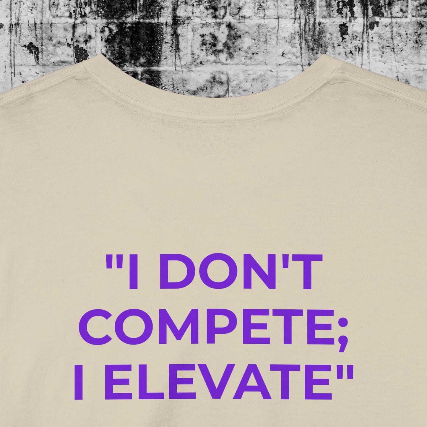 Unisex Heavy Cotton Tee Purple Font - I Elevate!