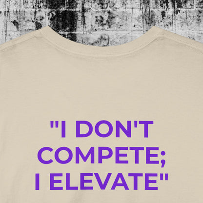 Unisex Heavy Cotton Tee Purple Font - I Elevate!