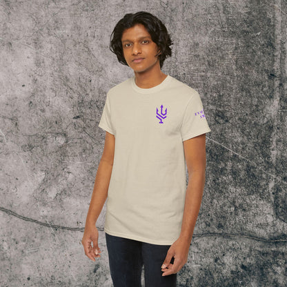 Unisex Heavy Cotton Tee Purple Font - I Elevate!