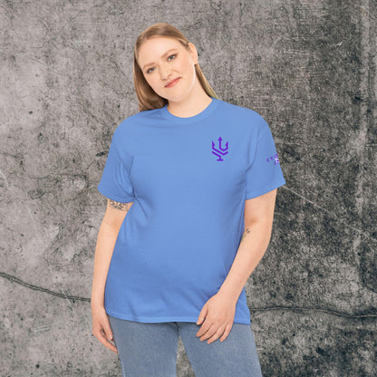 Unisex Heavy Cotton Tee Purple Font - I Elevate!