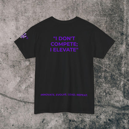 Unisex Heavy Cotton Tee Purple Font - I Elevate!