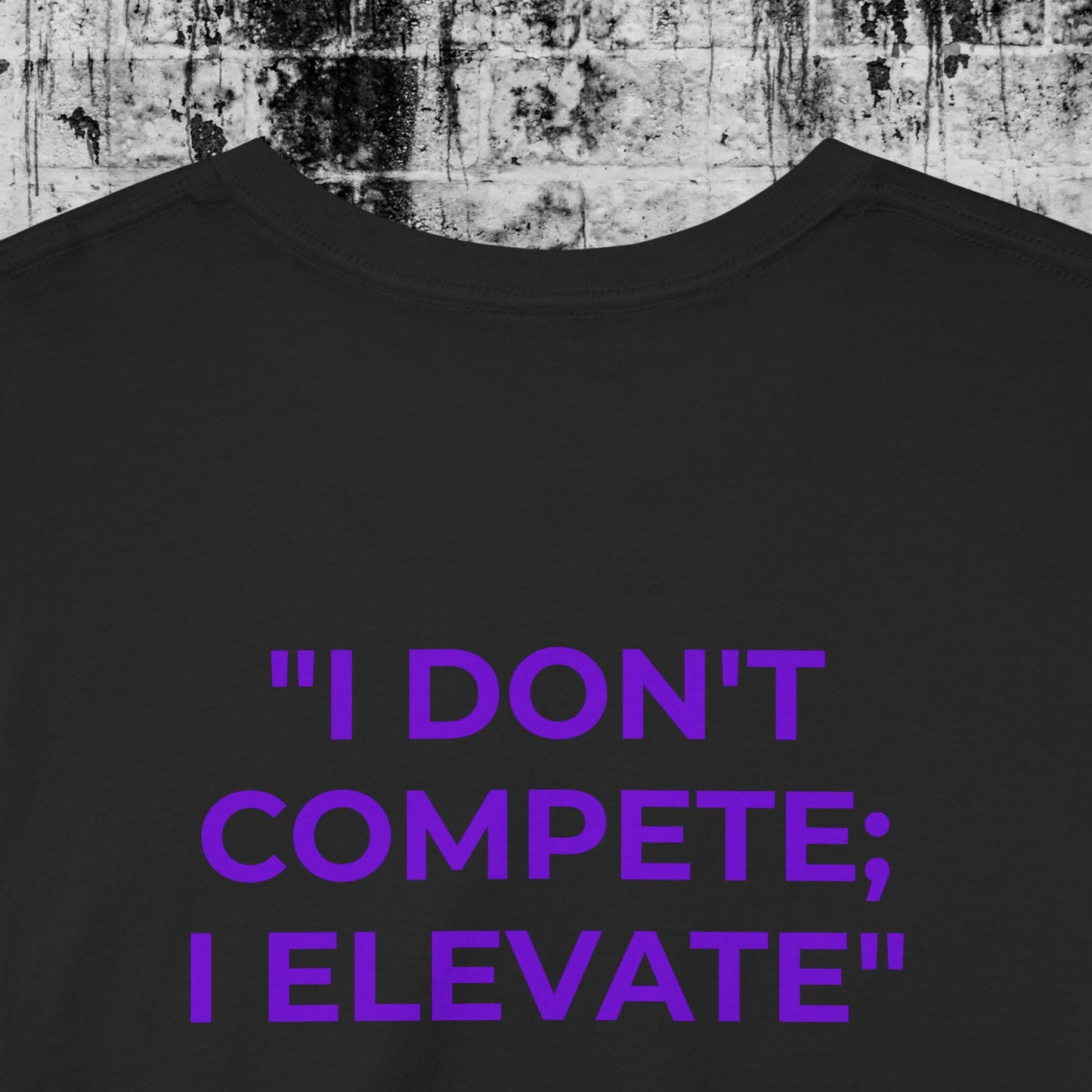 Unisex Heavy Cotton Tee Purple Font - I Elevate!