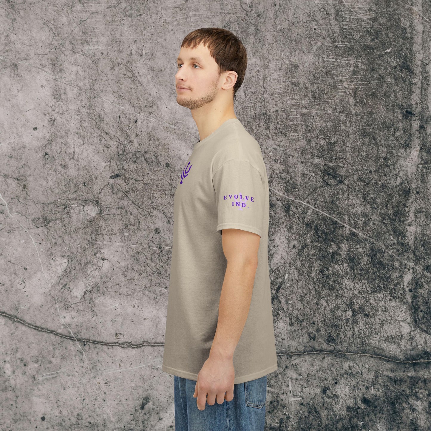 Unisex Heavy Cotton Tee Purple Font - I Elevate!